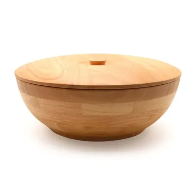 Nagy fából készült tál fedéllel